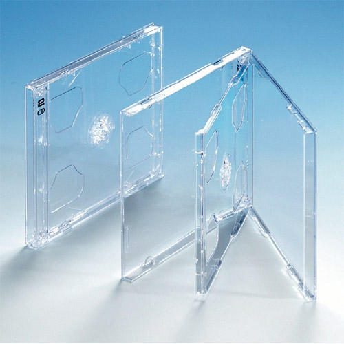 Dünne Doppelbox, transparentes Tray, VPE 25 Stk.