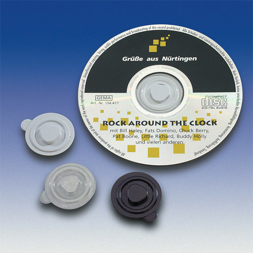 CD Clip weiß, selbstklebend, VPE 100 Stk.
