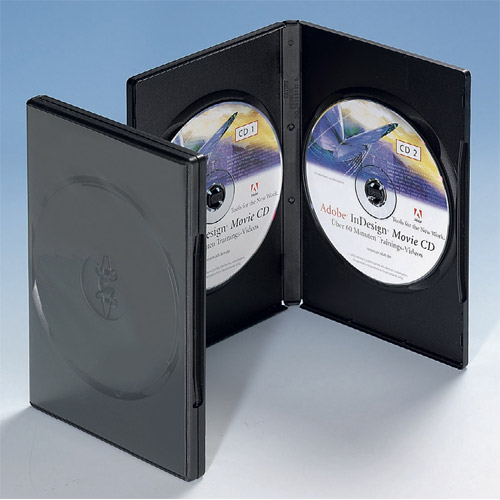 DVD Doppel Box, schwarz, VPE 25 Stk.