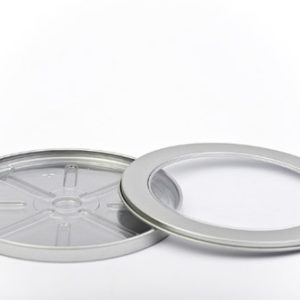CD Metallbox "Klassik rund" mit Fenster, VPE 25 Stk.