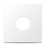 12" Vinyl Maxitasche mit Loch, weiß, VPE 50 Stk.