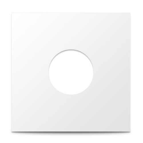 12" Vinyl Kastentasche mit Loch, weiß, VPE 25 Stk.