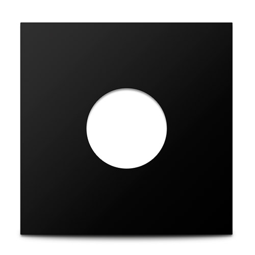 12" Vinyl Kastentasche mit Loch, schwarz, VPE 25 Stk.